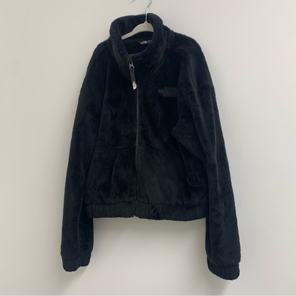The North Face Girls Black Fleece Zip Up Jacket Medium (10/12) - Picture 1 of 2
